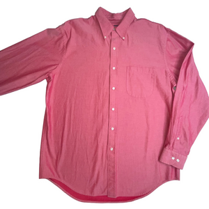 Lands End Vintage Heavy Weight Red Button Down L 16-16 1/2 Men’s dress Shirt